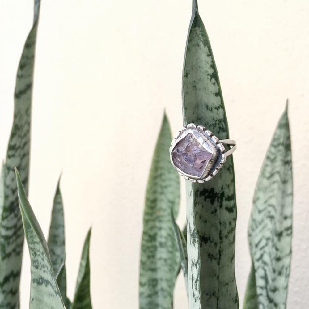 Amethyst sterling silver ring